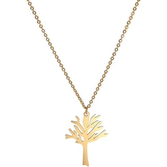 TYHLZJ Silver Leafless Tree Pendant, Stainless Steel Necklace, Original Design Women's Jewelry Gift