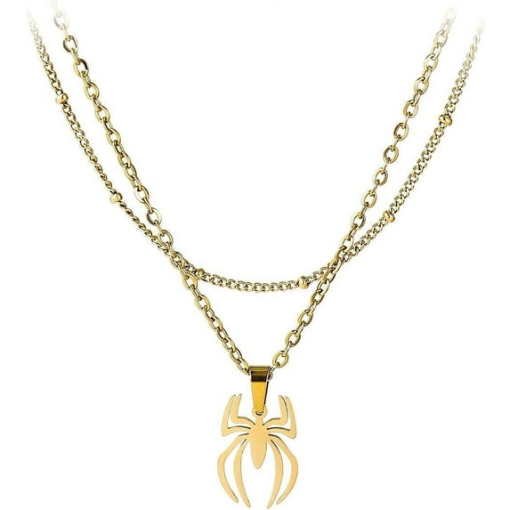 TYHLZJ Women Lightweight Stainless Steel Spider Man Spider Pendant Necklace Fashion Accessories
