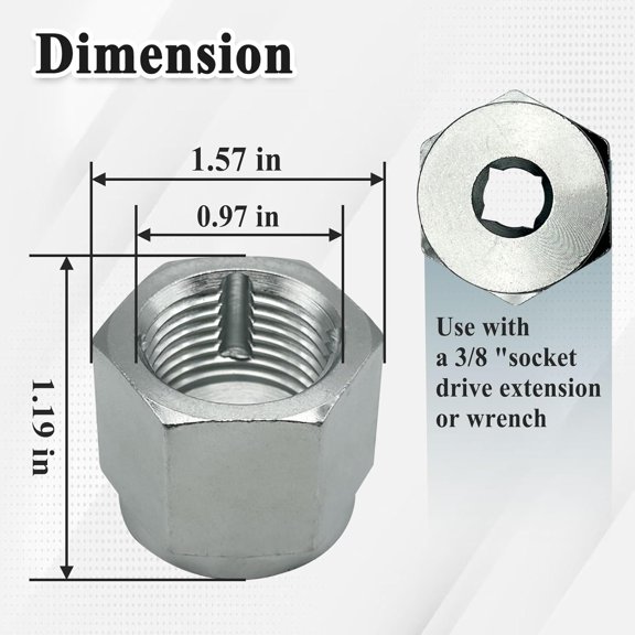 TYHREF-05265 Thread Clean Adapter for Household Outdoor Faucets, Clean Wrench Tool, Silver
