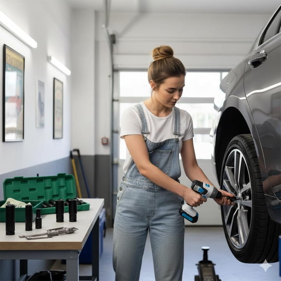 TYHREF-1/2" Drive Impact Socket Set, 12-Piece Deep Socket Set with Extension Bar, 10mm to 24mm, Heavy-Duty Metric Socket Set for Mechanics - Durable Impact Sockets for 1/2 Drive Tools