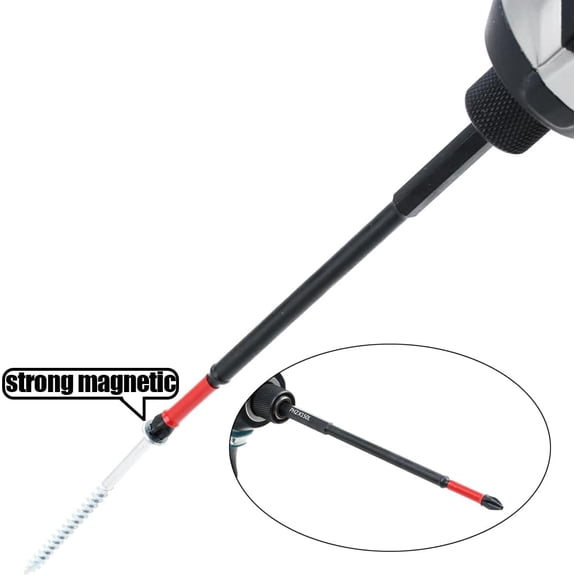 TYHREF-10 Pack Phillips PH2 Magnetic Anti Slip Screwdriver Bit Set 6 inch Length TS2 Anti-Slip Long Drill Bits Impact Driver Bits