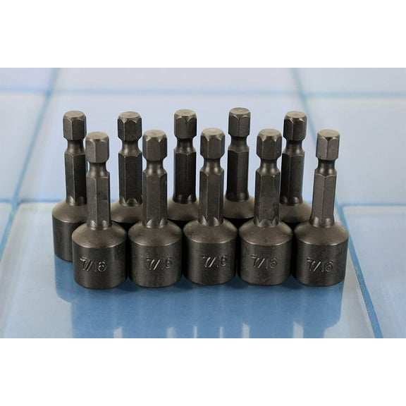 TYHREF-10 pc Impact Ready Nut Driver 7/16 Inch Magnetic Nutsetter Set