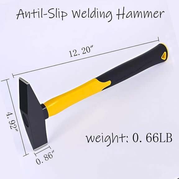 TYHREF-10oz Welding Hammers,Reinforce,Anti-Rust,Shock-Proof Plastic Handle.