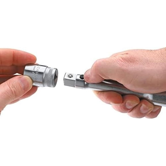 TYHREF-11011002 QuickRelease Extension No. 405QR, 1/4" Square Drive, Size 4, with QuickRelease Safety Lock, Chrome Plated Finish, Length 102mm, Made in Germany