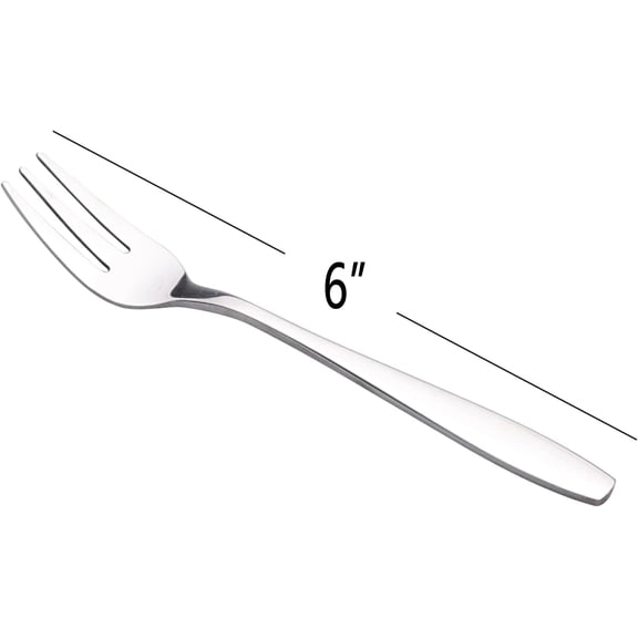 TYHREF-12 Pieces Small Dessert Forks, 3-Tine Cake Fork Set, Stainless Steel Tasting Appetizer Forks