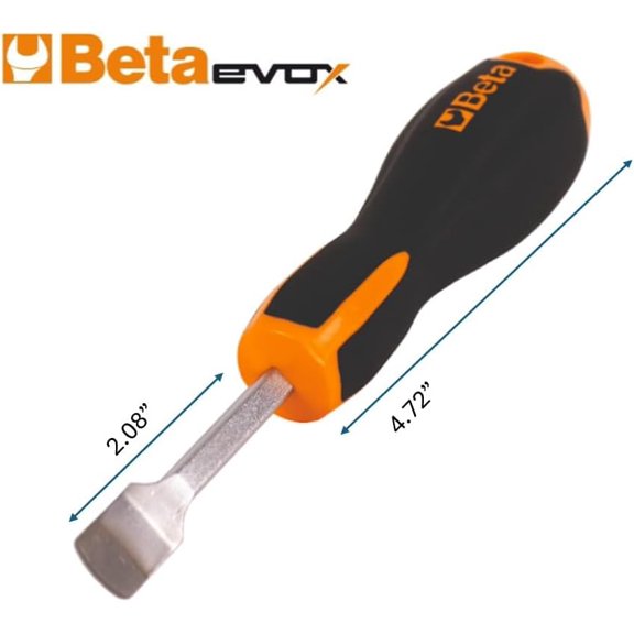 TYHREF-1201E/DZ Evox Dzus Screwdriver | Quick Turn Quarter-Turn Panel Fastener Tool | Ergonomic Handle, Anti-Roll Design, Chrome-Plated Shank | For Countersunk Dzus Head Screws