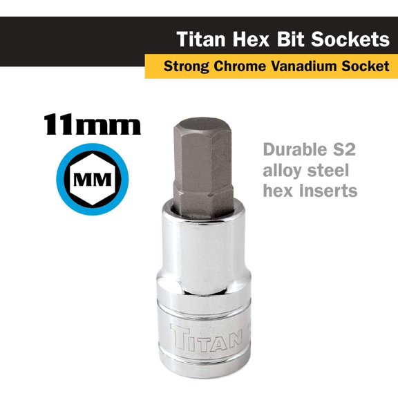 TYHREF-15611 1/2-Inch Drive x 11mm Hex Bit Socket