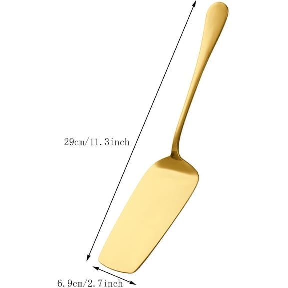 TYHREF-1Pcs Stainless Steel Lasagna Server,Stainless Steel Solid Turner,Stainless Steel Cake Pizza Shovels Kitchen Server (gold)