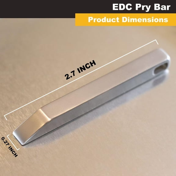 TYHREF-2 Pack EDC Pocket Pry Bar, Mini Prybar for Every Day Carry Small Titanium Key Chain, Portable Multitool, Screwdriver, Bottle Opener & Box Opener