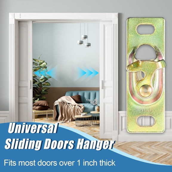 TYHREF-2 Packs Sliding Door Hanger, Pocket Door Hanger Assembly, RV Sliding Roller Connection Plate Interior Hardware with Pivot Adjustment Wrench(Style 1)