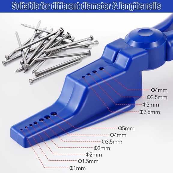 TYHREF-2 Pcs Nail Holder for Hammering, Nail Holder Pliers for Hammer, Plastic Slip Joint Pliers Keep Fingers Safe, Basic Repair and Woodworking Tools