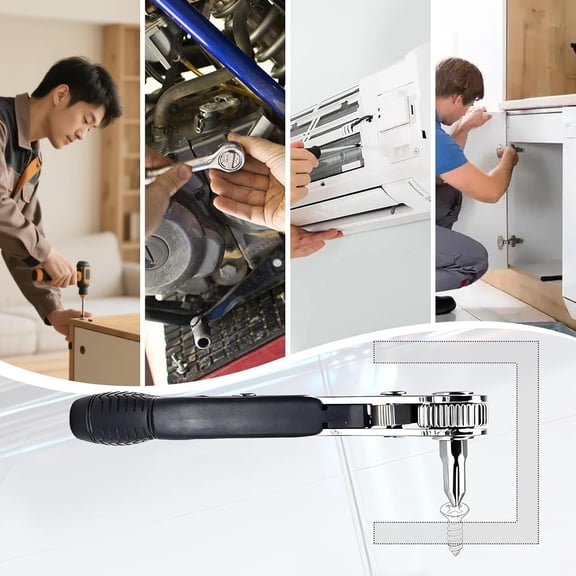 TYHREF-22-in-1 Mini Ratcheting Screwdriver Set - Angled for Tight Spaces, Includes 90 Degree Offset Screwdriver, Bent Ratchet Wrench Bit Socket, Phillips Screwdriver - Men's Gift