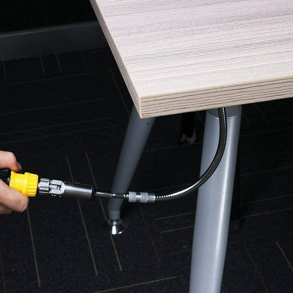 TYHREF-2pc Flexible Extension Drill Bit Holder Flex Shaft Impact Driver for Hand Ratchet Screwdriver Bits Quick Change Magnetic 1/4 Hex Shank