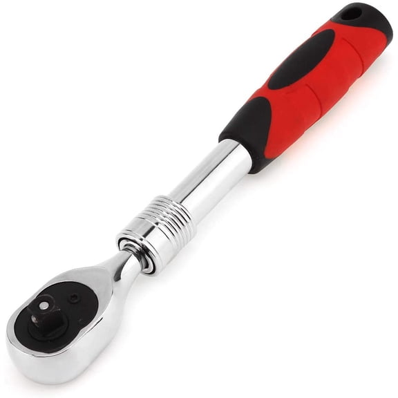 TYHREF-3/8-Inch Drive Standard Ratchet Wrench, Flexible 72-Tooth Extendable Telescopic Socket Spanner Wrench Allen Key Length Hand Tools