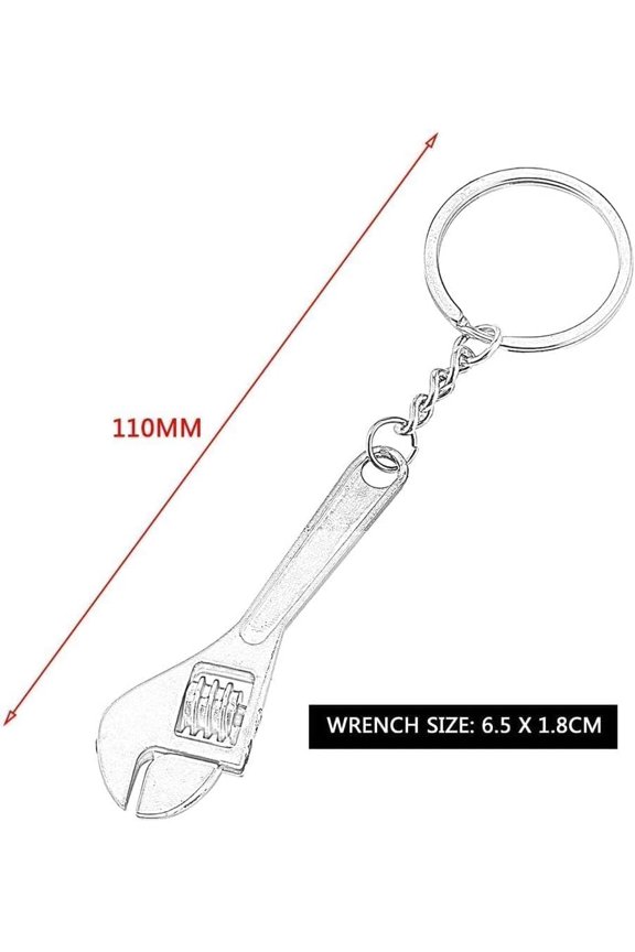 -3Pcs Mini Spanner Wrench,Copper Multifunctional Mini Metal Adjustable Creative Tool Wrench Spanner Key Chain Ring Keyring Adjustable Pocket Tools Practical Adjustable Wrenches Convenient
