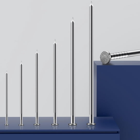 TYHREF-4 inch Hardware Nails, (85pcs) 2 lbs Stainless Steel Nails, Nails for Hanging Pictures, Long Nails, Wall Nails, Wood Nails