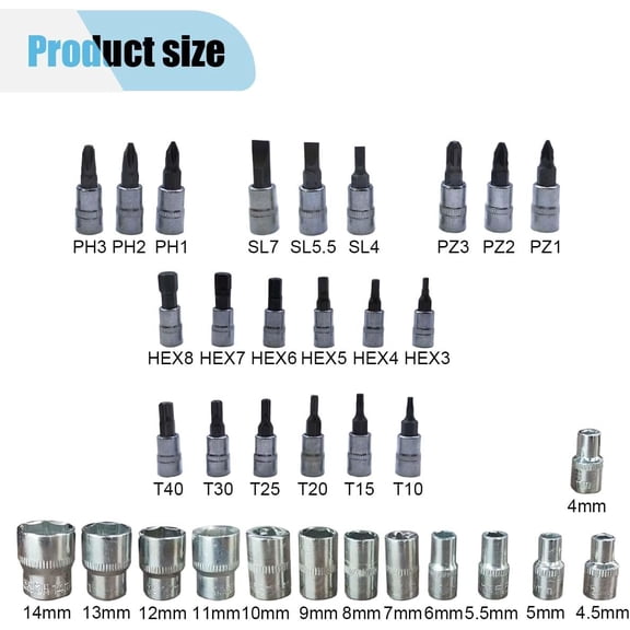 TYHREF-46PCS 1/4 Inch Drive Socket Set, Mini Ratchet Wrench Set with Storage Case, Professional Tool Set with Bit Socket Set Metric and Extension Bar, Fits Car Repairing and Household (Red)