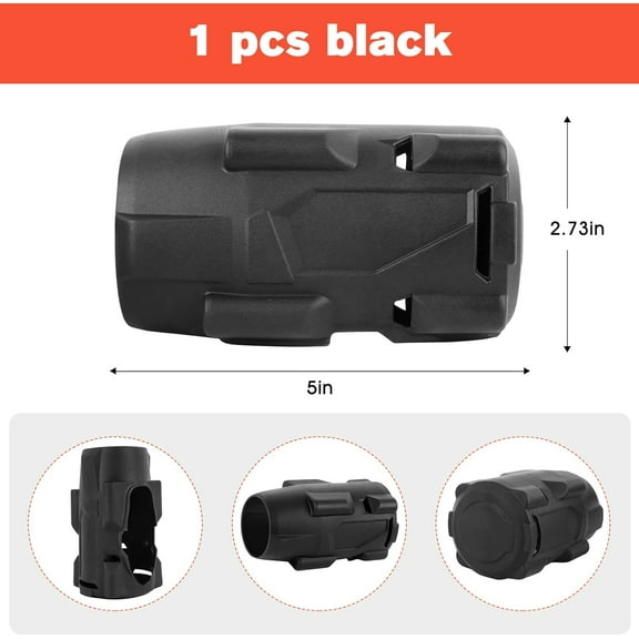TYHREF-49-16-2960 M18 Fuel Mid-Torque Impact Wrench Rubber Protective Boot Compatible Mil-waukee M18 Fuel 3/8" Mid-Torque Impact Replace 2960-20, 2962-20, 2962P(1pcs Black)