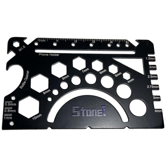 TYHREF-49-in-1 Wallet Multitool Multifunction Tool Card - Credit Card Sized Multitool with Bottle Opener, Wrenches, Screwdriver, Phone Stand, Various Measuring Tools, and More