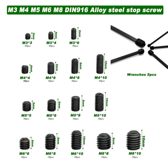 TYHREF-500Pcs Hex Drive Cup-Point Screws