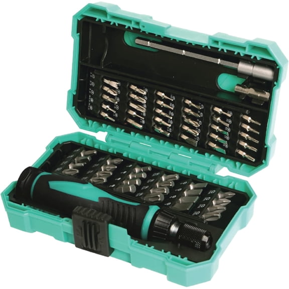 TYHREF-57 in 1 Driver Kit, Adjustable 3Length Extension bar, Non-Slip Handle, Swivel Cap, eletrical bits, Precision bits, Durable Protective Carrying case, Portable