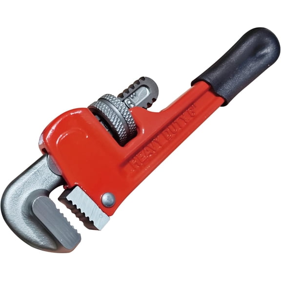 TYHREF-6 Inch Small Pipe Wrench Adjustable Mini Plumbing Wrench for Tight Spaces Heavy Duty Straight Plumber Tool with Floating Hook Jaw and I-Beam Handle (red)