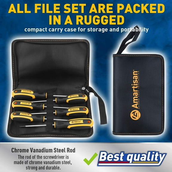 TYHREF-6-Piece Magnetic Torx Screwdrivers Set, Security Tamper Proof , Magnetic Torx Driver Star Screwdrivers Set T10 - T30 Best Choice