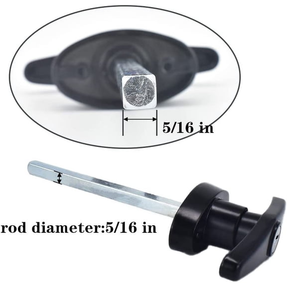 TYHREF-6" T-Handle Shed Door Lock Handle with Lock Keyed Alike Garage t Handle Shed Latch Hardware Locking Handle Lock with 4 Keys & Allen Wrench 1kit