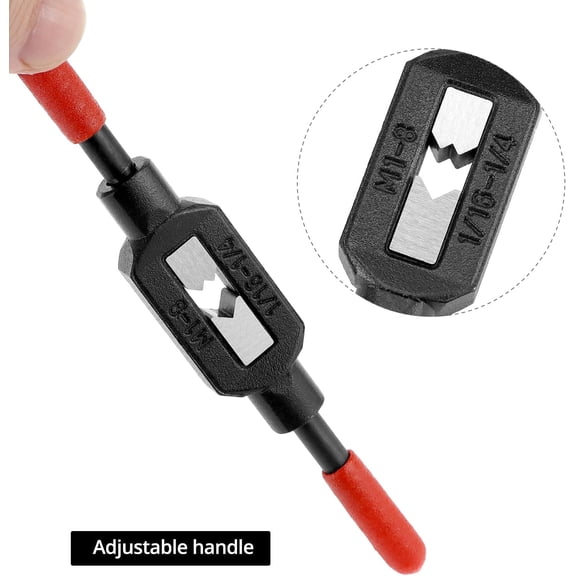 TYHREF-Adjustable Tap Wrench Handle Set, 2 Pack Ratcheting Tap Handle Tap Reamer Handle Tool for Tap Sizes 1/4"-3/4", 1/16"-1/4"