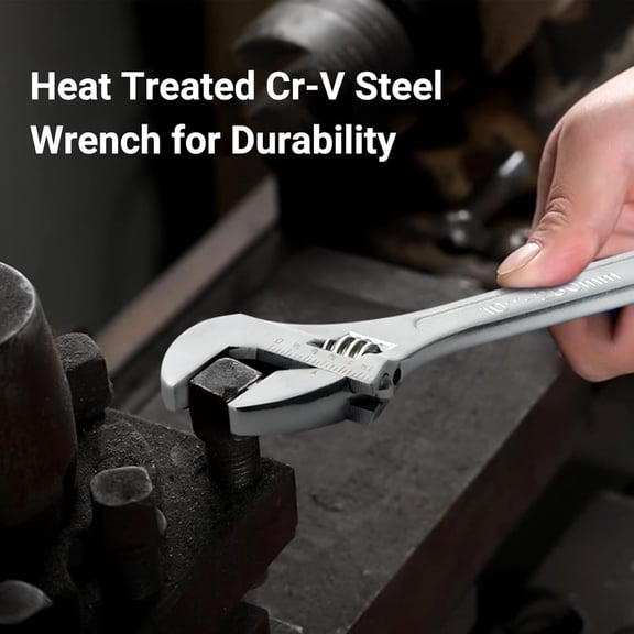 TYHREF-Adjustable Wrench Set Forged, 6" Heat Treated, Chrome-plated Wrench Set Max jaw capacity 15/16 "