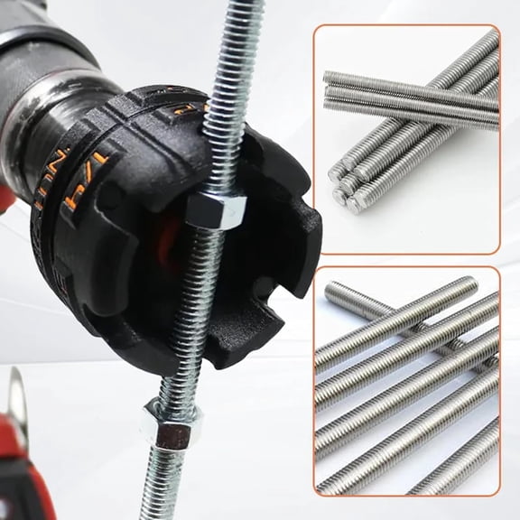 TYHREF-Aluminum Alloy Nut Zipper Drill Attachment for Fast Nut and Bolt Removal, Nut Drill Bit Socket Wrenches Tool Set, Slotted Wing Nut spinning Drive Kit, Nut Remover Bolt Extractor Tool