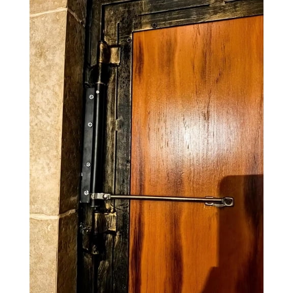 TYHREF-Automatic Door Closer for Home Easy to Install | Safety Spring Door Closers | Auto Soft Close to Convert Hinged Doors to Auto Self Closing | Adjustable Catch Speed | with Arm, Screw, Wrench