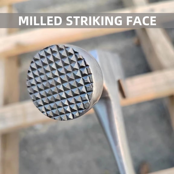 TYHREF-BUSKPOK Drywall Hammer Hatchet, 14 oz Wall Board Tool with Milled Face