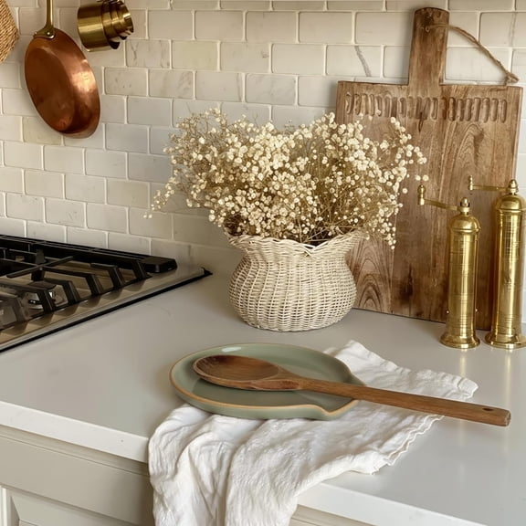 TYHREF-Beautiful Ceramic Spoon Rest for Stove Top - Perfectly Sized Spoon Holder for Your Kitchen Countertop - Easy to Clean and Dishwasher Safe, the Perfect Addition to Any Kitchen for Everyday Cook