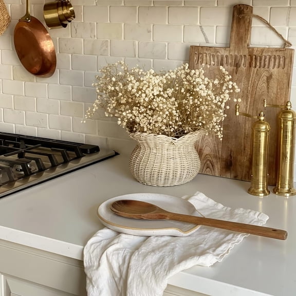 TYHREF-Beautiful Ceramic Spoon Rest for Stove Top - Perfectly Sized Spoon Holder for Your Kitchen Countertop - Easy to Clean and Dishwasher Safe, the Perfect Addition to Any Kitchen for Everyday Cook