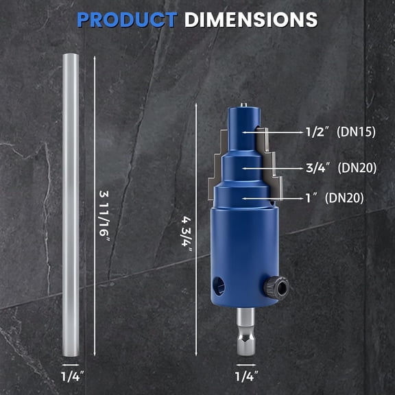 TYHREF-Broken Pipe Extractor Tool, Pipeline Extraction Tool, for 1/2" 3/4" 1" Pipes - Internal Pipe Wrench for Quickly remove rust/damage from PVC/CPVC/PEX plastic pipes, valves, faucet bolts, and fi
