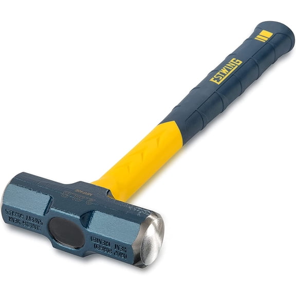 TYHREF-ESTWING Sure Strike Engineer's Hammer - 40 oz Sledge with Fiberglass Handle & No-Slip Cushion Grip - MRF40E