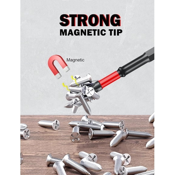 TYHREF-FPH2 Impact Screwdriver Bit Set - 10pcs S2 Steel Insulated Bits (65mm+110mm) for Electricians, 1/4" Hex Shank Magnetic Drill Bits for Circuit Breakers (10pic)