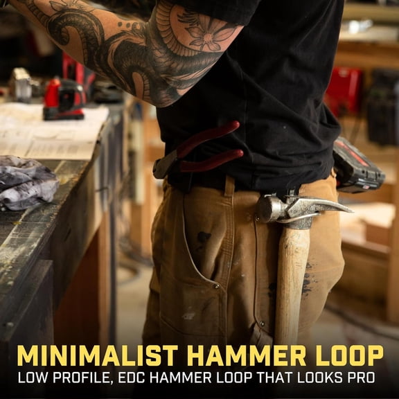 TYHREF-HammerMaster | Hammer Holder Loop - Clip-On Tool Belt Holster Holds Hammers, Hatchet, or Mallet