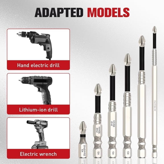 TYHREF-High Magnetic drill set, anti slip electric screwdriver made of alloy steel, 2025 new upgraded version of strong magnetic screwdriver drill set.