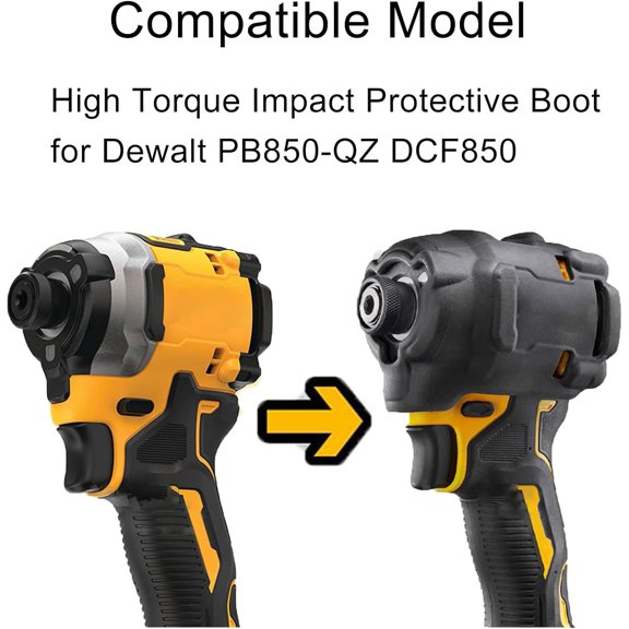 TYHREF-High Torque Impact Wrench Boot for Dewalt PB850-QZ DCF850 Rubber Impact Driver Wrench Protective Sleeve Suit