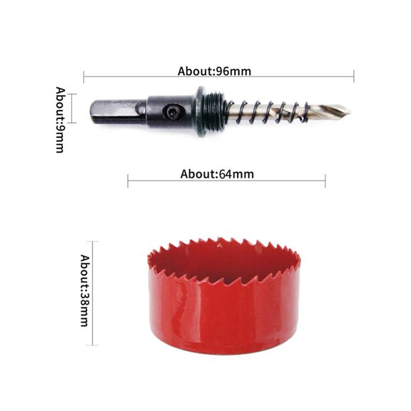 TYHREF-Hole Saw Drill Bit LAIWEI HSS Hole Cutter with Arbor for Wood,PVC Board and Plasterboard(2-1/2"(64mm Hole Saw))