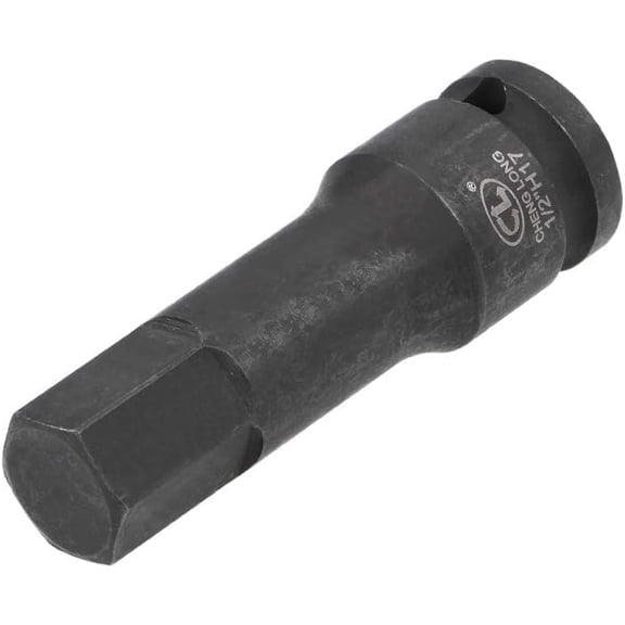 TYHREF-Impact Hex Bit Socket, 1/2" Drive x H17 (17mm) Allen Key Socket, Premium CR-MO Steel Bits, Hex Bit with 78mm Length for Torque Wrench, Ratchet Wrench, Impact Power Drills