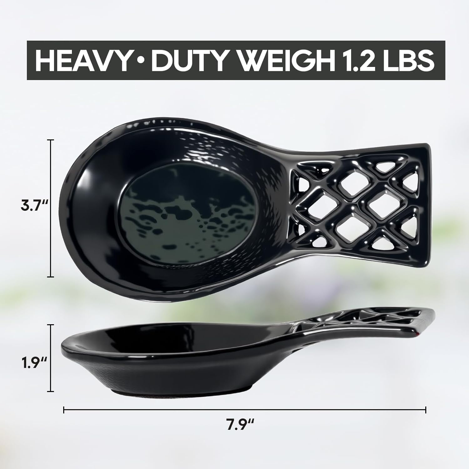 TYHREF-JOGREFUL Spoon Rest, Cast Iron Spoon Holder for Cooking/Stove ...