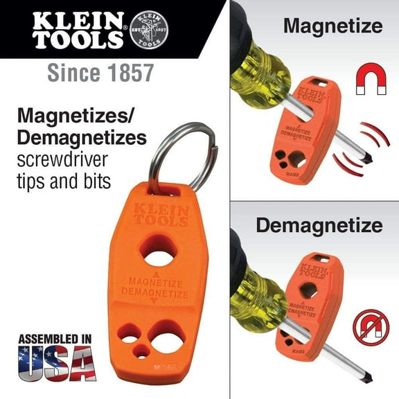 TYHREF-Klein Tools MAG2 Demagnetizer / Magnetizer for Screwdriver Bits and Tips, Makes Tools Magnetic, Home Improvement, Rare-Earth Magnet