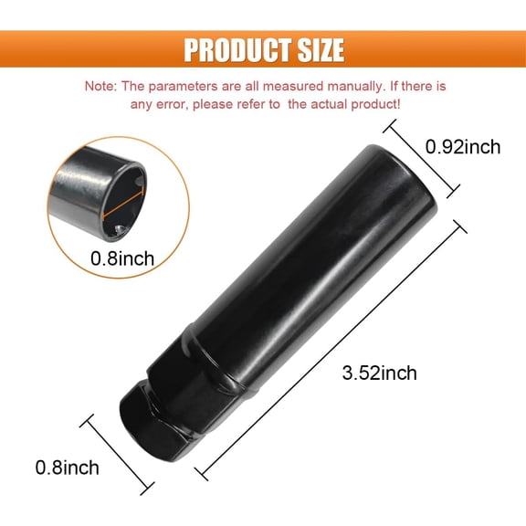 TYHREF-Large 6 Spline Tuner Lug Nut Key, Car Wheel Lock Removal Tool Replacement for Spline Lug Nut, Aftermarket Lug Nut Socket Key Tool for 21mm (13/16") and 22mm (7/8") Hex Socket Wrench (Large 6 S