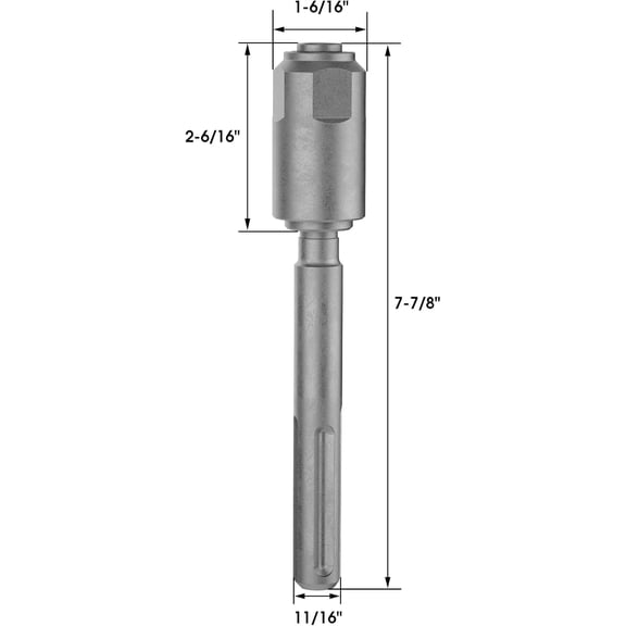 TYHREF-Max to Plus SDS Adapter,40 Chrome Steel Hammer Drill Adaptor, Adapter Bit for Rotary Hammers Connection,Drill Converter Shank Quick Tool,Silver