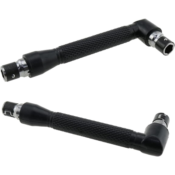 TYHREF-Mini Ratchet Wrench Kit 1Set Black 90 degree Dual-Drive Right Angle 1/4-Inch Double-headed Ratchet Wrench and L-shaped Socket Wrench