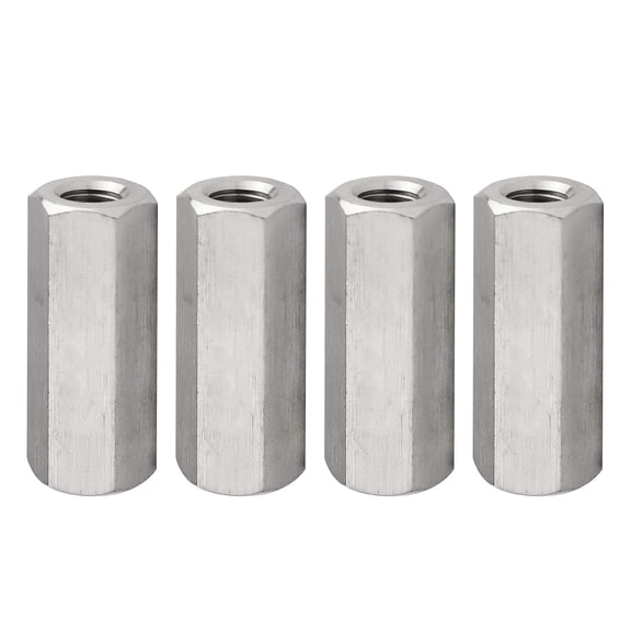 TYHREF-Pack of 4 M8 X 1.25-Pitch 40 mm Length Metric Hex Coupling Nut 304 Stainless Steel Rod Coupling Nuts