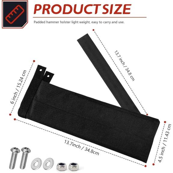 TYHREF-Padded Hammer Holster Replaces Diamondback Tools Belt Holder, Hammer Sleeve Compatible with Diamondback Tool Pouch Belts or Other Tools Belt for Left Handed Hammer Holder